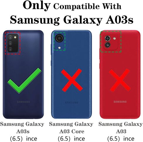 Yiakeng Samsung A03S Case, Galaxy A03S Case with HD Screen Protector, Military Grade Protective Cases with Ring for Samsung Galaxy A03S (Blue) in Saudi Arabia