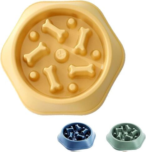 Slow Feeder Dog Bowl,Anti Gulping Healthy Eating Interactive Bloat Stop Fun Alternative Dog Slow Food Feeding Pet Bowl, in Saudi Arabia