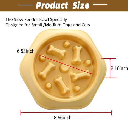 Slow Feeder Dog Bowl,Anti Gulping Healthy Eating Interactive Bloat Stop Fun Alternative Dog Slow Food Feeding Pet Bowl, in Saudi Arabia