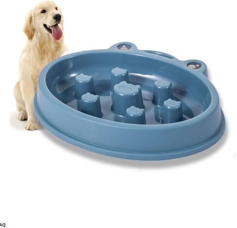 Slow Feeder Dog Bowl,Anti Gulping Healthy Eating Interactive Bloat Stop Fun Alternative Dog Slow Food Feeding Pet Bowl, in Saudi Arabia