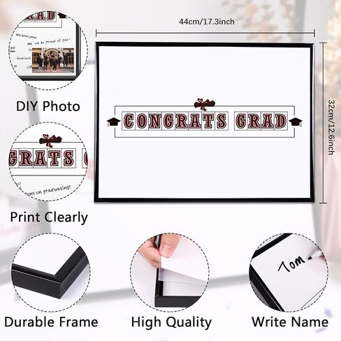 OBUSATT 2024 Graduation Decorations Class of 2024 Signature Board Frame Red Grad Guest Book Alternatives Graduation Keepsake for Party Supplies Graduation Gift Signing Card 12 x 17in Sign Poster in Saudi Arabia