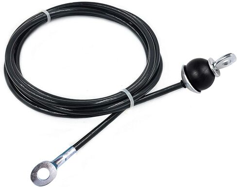 كابل بكرة اللياقة البدنية 118/157 / 197/236 بوصة، كابل بديل منسدل LAT سميك 6 مم لملحقات آلة كابل نظام البكرة، حبل سلك فولاذي مطلي بالبولي يوريثان مع كرة سدادة in Kuwait