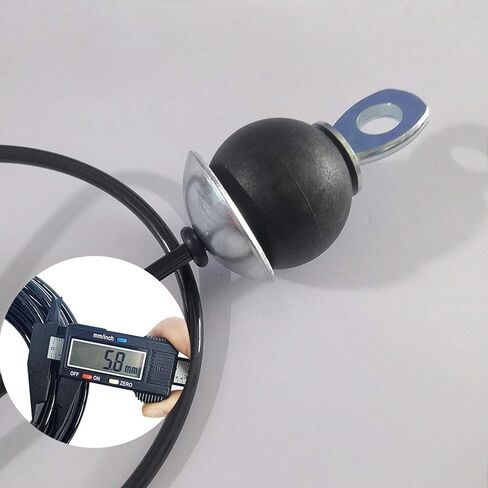 كابل بكرة اللياقة البدنية 118/157 / 197/236 بوصة، كابل بديل منسدل LAT سميك 6 مم لملحقات آلة كابل نظام البكرة، حبل سلك فولاذي مطلي بالبولي يوريثان مع كرة سدادة in Kuwait