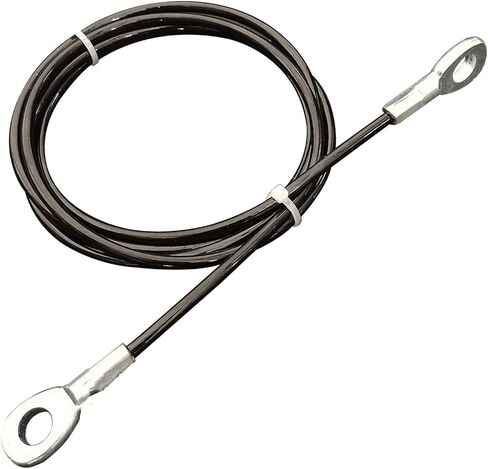 كابل بكرة اللياقة البدنية 118/157 / 197/236 بوصة، كابل بديل منسدل LAT سميك 6 مم لملحقات آلة كابل نظام البكرة، حبل سلك فولاذي مطلي بالبولي يوريثان مع كرة سدادة in Kuwait