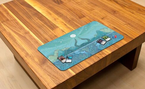 Swamp Mana Scenery, Stained Glass (Stitched) - MTG Playmat - Compatible with Magic The Gathering Playmat - Play MTG, YuGiOh, TCG - Original Play Mat Art Designs & Accessories in Saudi Arabia