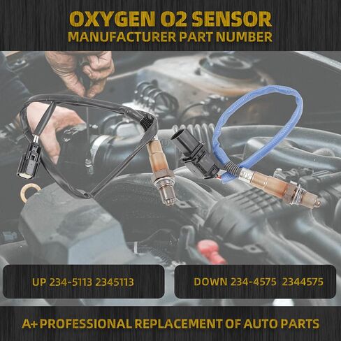 Dasbecan Upstream & Downstream Oxygen Sensor Compatible with 2012 2013 2014 Ford Focus 2.0L, 2014 2015 Ford Fusion 1.6LReplaces# 234-5113 234-4575 2Pcs O2 Sensors in Saudi Arabia