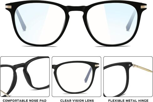 Blue Light Blocking Glasses Lightweight Computer Glasses Gaming/Phones Eyeglases for Women Men, Non-prescription in Saudi Arabia