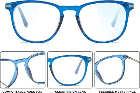 Blue Light Blocking Glasses Lightweight Computer Glasses Gaming/Phones Eyeglases for Women Men, Non-prescription in Saudi Arabia