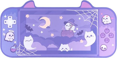 لوحة ماوس Ghost Night - قاعدة مكتبية مطاطية كبيرة غير قابلة للانزلاق للوحة المفاتيح والماوس، لوحة ماوس الألعاب، لوحة مفاتيح الكمبيوتر المحمول، حصيرة ألعاب كبيرة in Kuwait