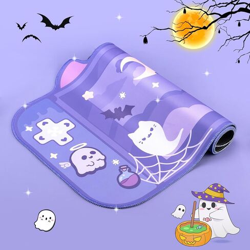 لوحة ماوس Ghost Night - قاعدة مكتبية مطاطية كبيرة غير قابلة للانزلاق للوحة المفاتيح والماوس، لوحة ماوس الألعاب، لوحة مفاتيح الكمبيوتر المحمول، حصيرة ألعاب كبيرة in Kuwait