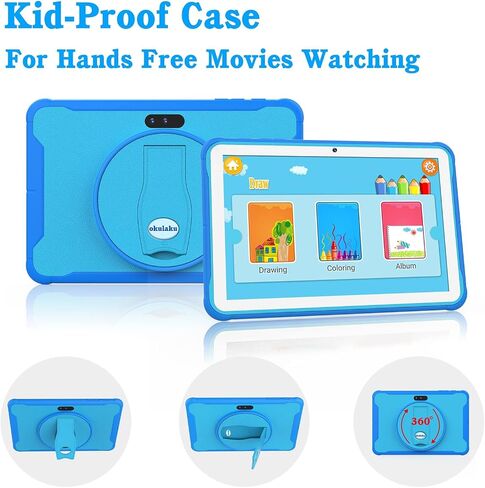 okulaku Kids Tablet 10.1 inch Android Toddler Tablet 32GB Tablet for Kids APP Preinstalled & Parent Control Kids Learning Tablet WiFi Camera YouTube Tablet for Boys Girls in Saudi Arabia