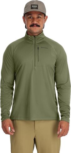 Simms Men's Challenger Solar Half-Zip - All-Season UPF 30+ Sun Protection, Quick-Drying for Fishing, Hiking & Casual Wear in Saudi Arabia