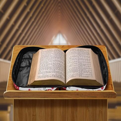 Red Ladybug Bible Cover for Women Girls Bible Case Polyester Bible Book Carrying Case Tote Handle Bag for Bible Study/Daily Use in Saudi Arabia