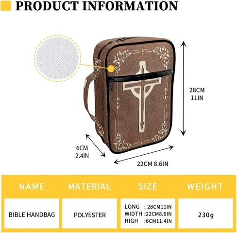 Red Ladybug Bible Cover for Women Girls Bible Case Polyester Bible Book Carrying Case Tote Handle Bag for Bible Study/Daily Use in Saudi Arabia