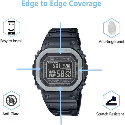 Compatible for Casio GMW-B5000 Tempered Glass Screen Protector (3 Pack) Compatible for G-Shock GW-5000 Series Protector in Saudi Arabia