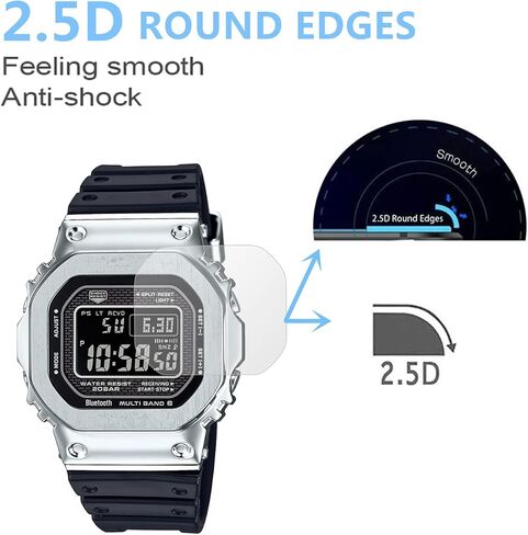 Compatible for Casio GMW-B5000 Tempered Glass Screen Protector (3 Pack) Compatible for G-Shock GW-5000 Series Protector in Saudi Arabia