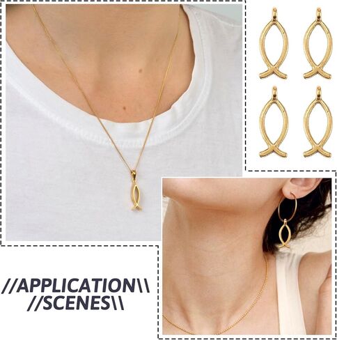 Craftdady Golden Elephant Lucky Pendants - Antique Gold Jesus Fish Vintage Buddhist Leaf Evil Eye Dangle Necklace Earring Charms for DIY Craft Jewelry Making in Saudi Arabia
