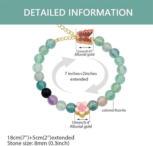 سوار فلوريت ملون قابل للتعديل مع فراشة حمراء وزهر الكرز الوردي مجوهرات أنيقة للنساء والفتيات هدية عيد ميلاد عيد الحب in Kuwait