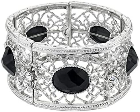 مجوهرات 1928 "مجوهرات تخريمية" سوار قابل للتمدد بيضاوي الشكل in Kuwait