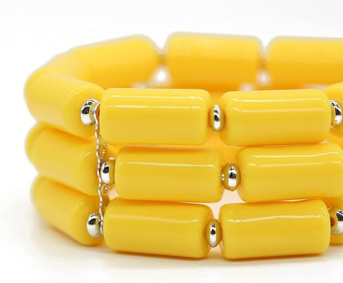 Handmade Multi-Layer Acrylic Bead Strand Bib Choker Cluster with Necklace Bracelet and Earrings Set for Women Lady Necklace Bracelet Earrings Women Jewelry Set in Saudi Arabia
