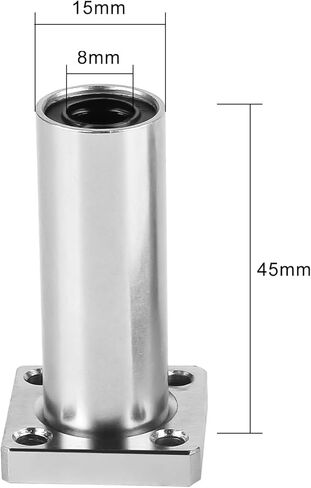 حزمة من 2) LMKL8UU محامل كروية خطية طويلة للغاية مربعة الشكل مزدوجة الجوانب محكمة الغلق مطاطية، قطر تجويف 8 مم، 15 مم OD، طول 45 مم in Kuwait