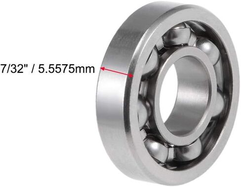 uxcell R6 Deep Groove Ball Bearing 3/8-inchx7/8-inchx7/32-inch Open Type Z2 Lever Bearings 10pcs in Saudi Arabia