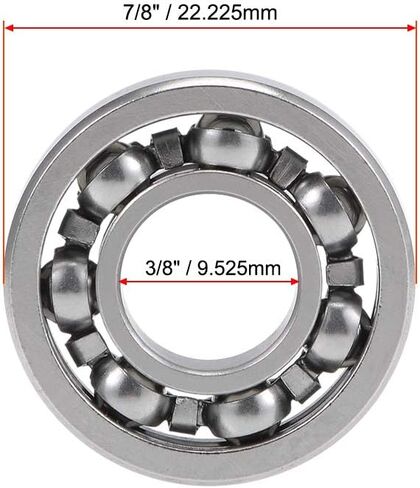 uxcell R6 Deep Groove Ball Bearing 3/8-inchx7/8-inchx7/32-inch Open Type Z2 Lever Bearings 10pcs in Saudi Arabia