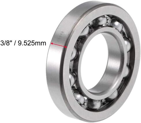 uxcell R6 Deep Groove Ball Bearing 3/8-inchx7/8-inchx7/32-inch Open Type Z2 Lever Bearings 10pcs in Saudi Arabia