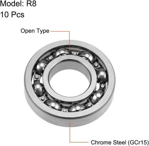 uxcell R6 Deep Groove Ball Bearing 3/8-inchx7/8-inchx7/32-inch Open Type Z2 Lever Bearings 10pcs in Saudi Arabia