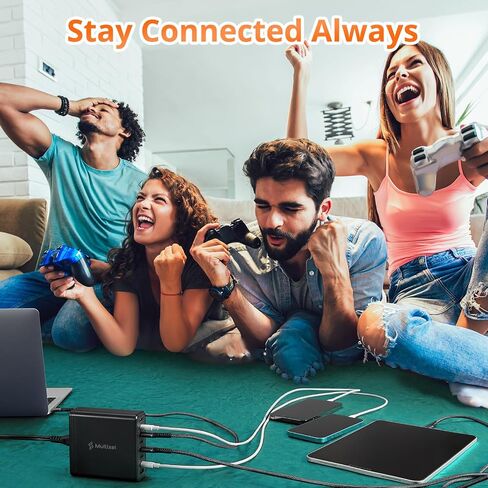 شاحن USB C بقوة 240 وات، محطة شحن USB C بـ 8 منافذ لسطح المكتب، شاحن كمبيوتر محمول USB C بقدرة 100 وات متوافق مع MacBook Pro/Air، iPads، Samsung Galaxy Note، iPhone 14/13/12 Mini/Pro/Pro Max in Kuwait