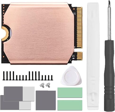 Steam Deck SSD Heatsink Thermal Pad: Haojiaho M.2 2230 NVME SSD Copper Heat Sink with Cooling Thermal Pads for Steam Deck 2230 SSD, SabrentRocket 2230, Rog Ally ssd, Back Cover Opening Tools in Saudi Arabia