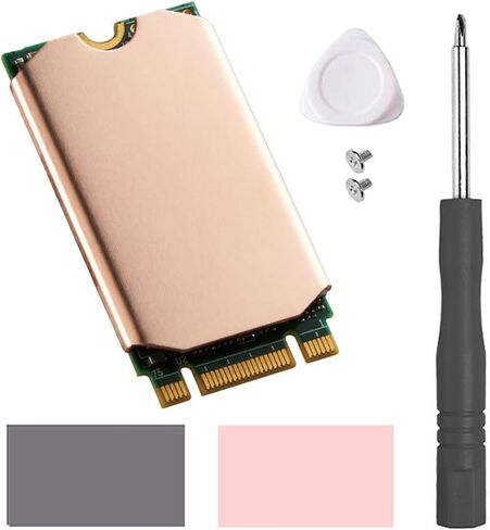 Steam Deck SSD Heatsink Thermal Pad: Haojiaho M.2 2230 NVME SSD Copper Heat Sink with Cooling Thermal Pads for Steam Deck 2230 SSD, SabrentRocket 2230, Rog Ally ssd, Back Cover Opening Tools in Saudi Arabia