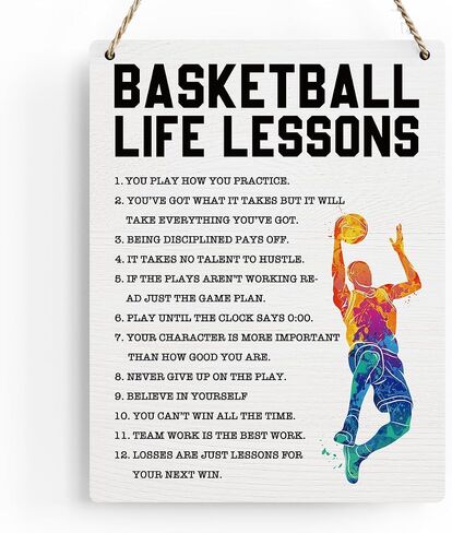BELLOWDEER Baseball Life Lessons Wood Sign Inspirational Baseball Wall Decor Art, Motivational Baseball Quotes Wall Art Decor Signs for Home Office Bedroom Decoration, Senior Team Gifts, 8x10 Inches in Saudi Arabia