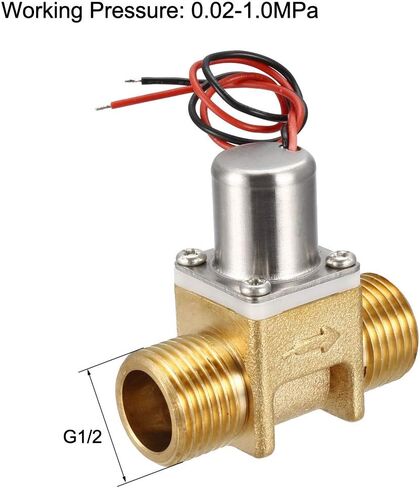 صمام الملف اللولبي النبضي من uxcell G1/2 DC3.6V صمامات خيط ذكر نحاسية مع فلتر in Saudi Arabia