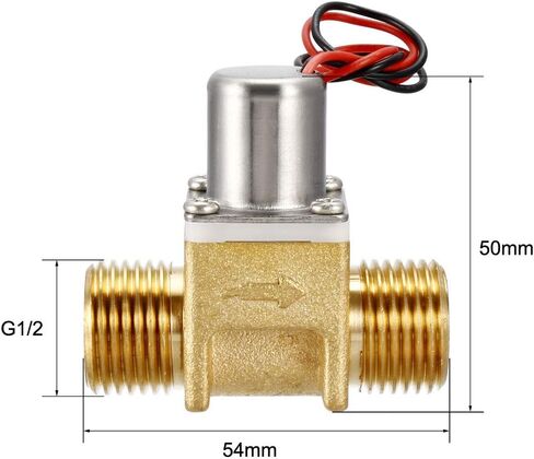 صمام الملف اللولبي النبضي من uxcell G1/2 DC3.6V صمامات خيط ذكر نحاسية مع فلتر in Saudi Arabia