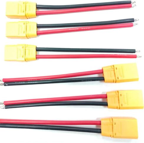 3 أزواج 6 قطعة عالية التيار أمبير شحن RC شاحن بطارية XT90 XT 90 التوصيل مع غطاء ذكر موصل سالب سلك أسلاك التوصيل المصنوعة 12awg 100 مللي متر in Kuwait