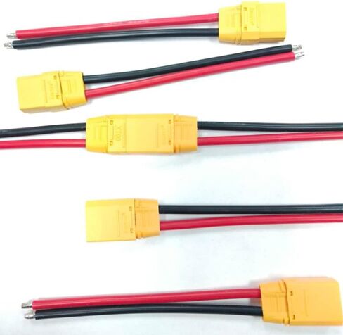 3 أزواج 6 قطعة عالية التيار أمبير شحن RC شاحن بطارية XT90 XT 90 التوصيل مع غطاء ذكر موصل سالب سلك أسلاك التوصيل المصنوعة 12awg 100 مللي متر in Kuwait