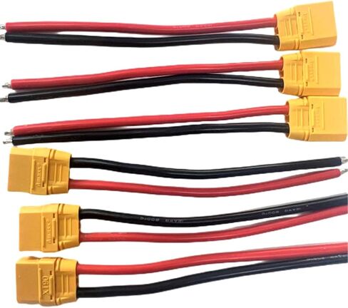 3 أزواج 6 قطعة عالية التيار أمبير شحن RC شاحن بطارية XT90 XT 90 التوصيل مع غطاء ذكر موصل سالب سلك أسلاك التوصيل المصنوعة 12awg 100 مللي متر in Kuwait
