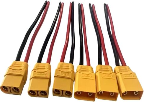 3 أزواج 6 قطعة عالية التيار أمبير شحن RC شاحن بطارية XT90 XT 90 التوصيل مع غطاء ذكر موصل سالب سلك أسلاك التوصيل المصنوعة 12awg 100 مللي متر in Kuwait