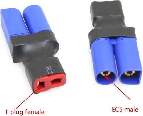 DGZZI No Wires Connector 2PCS EC3 Male to Female T-Plug Adapter for RC FPV Vehicle Power Wire Lipo Battery in Saudi Arabia