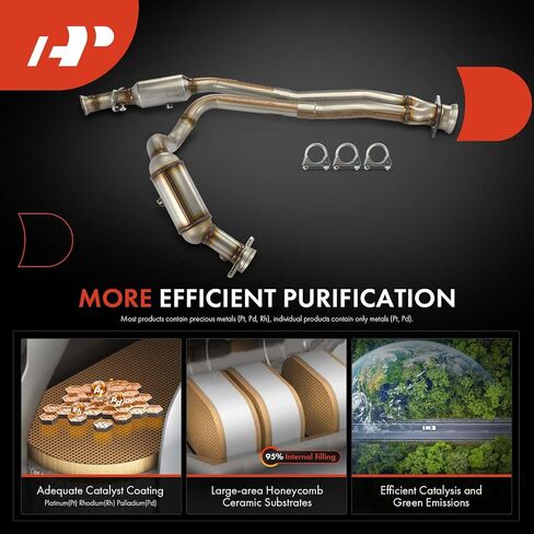 A-Premium Front Catalytic Converter Direct-Fit Compatible with Ford Transit-150 2015-2019, Transit-250 2015-2019, Transit-350 2015-2019, Transit-350 HD 2015-2019, 3.7L, EPA Compliant in Saudi Arabia