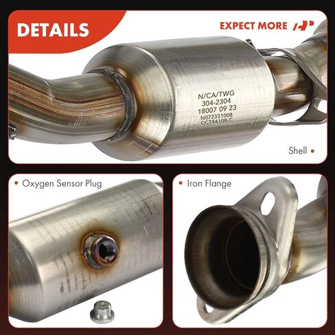 A-Premium Front Catalytic Converter Direct-Fit Compatible with Ford Transit-150 2015-2019, Transit-250 2015-2019, Transit-350 2015-2019, Transit-350 HD 2015-2019, 3.7L, EPA Compliant in Saudi Arabia