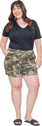 Royalty For Me Womens Women's Plus Size High Rise Elastic Waist Shorts in Saudi Arabia