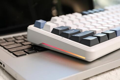 EPOMAKER x Aula F87 Wired Mechanical Keyboard, 87 Keys Compact TKL Gasket Gaming Keyboard, Hot Swappable Custom Keyboard with Five-Layer Padding, Full RGB (Smoke Blue, Graywood V3/V4 Switch) in Saudi Arabia
