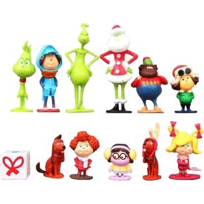 Whoville Miser Bath Playset Figure Set with Cindy Lou Who, Max and Friends