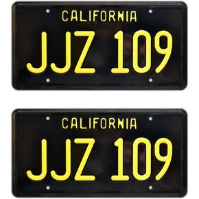 Bullitt | '68 Mustang | JJZ 109 | Metal Stamped License Plates