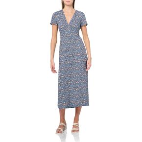 Lucky Brand Women's Printed Button Front Midi Dress