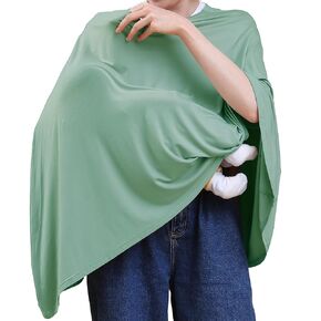 Multi-use Nursing Cover for Breastfeeding, 360°Full Coverage Nursing Poncho, Rayon Soft & Breathable Breastfeeding Cover up (Smooth Rayon, Warm Taupe)