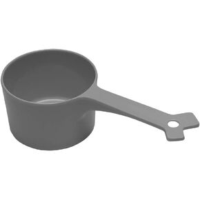 Messy Mutts Melamine Dog Food Scoop (1 Cup Capacity) | Measuring Cup for Animal Food | Features 1/2 Cup Indicator Line | Small or Large Dog Food Scooper | Dishwasher Safe | Blue
