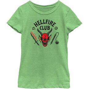 Netflix Stranger Things Hellfire Cut Girls Short Sleeve Tee Shirt